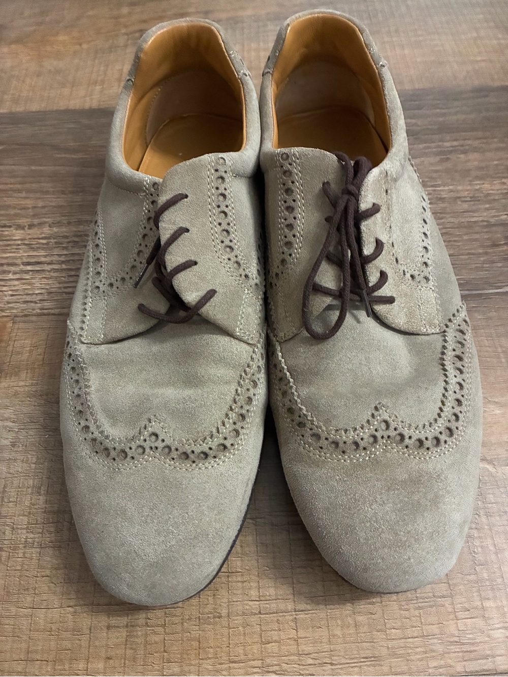 Gucci Men's Suede Brogue Driving Shoes